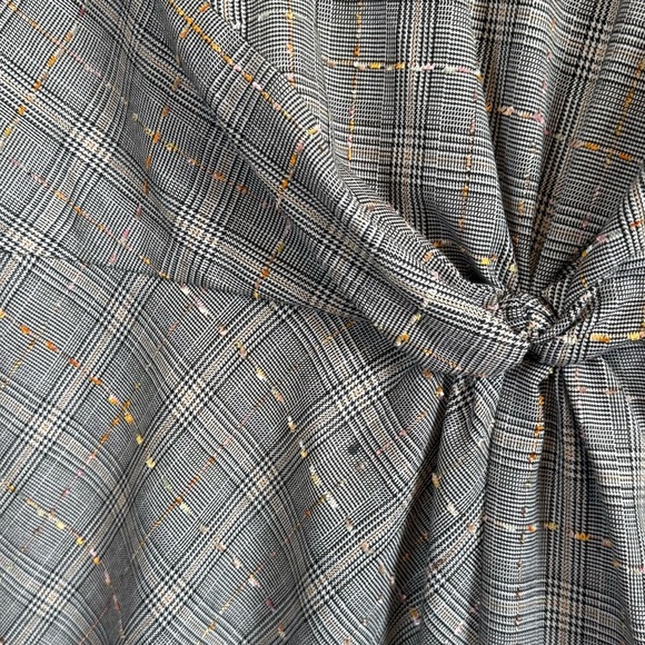 Anthropologie Maeve Reese Plaid Midi Black Dress Sleeveless Academia Size 14 - Picture 5 of 16